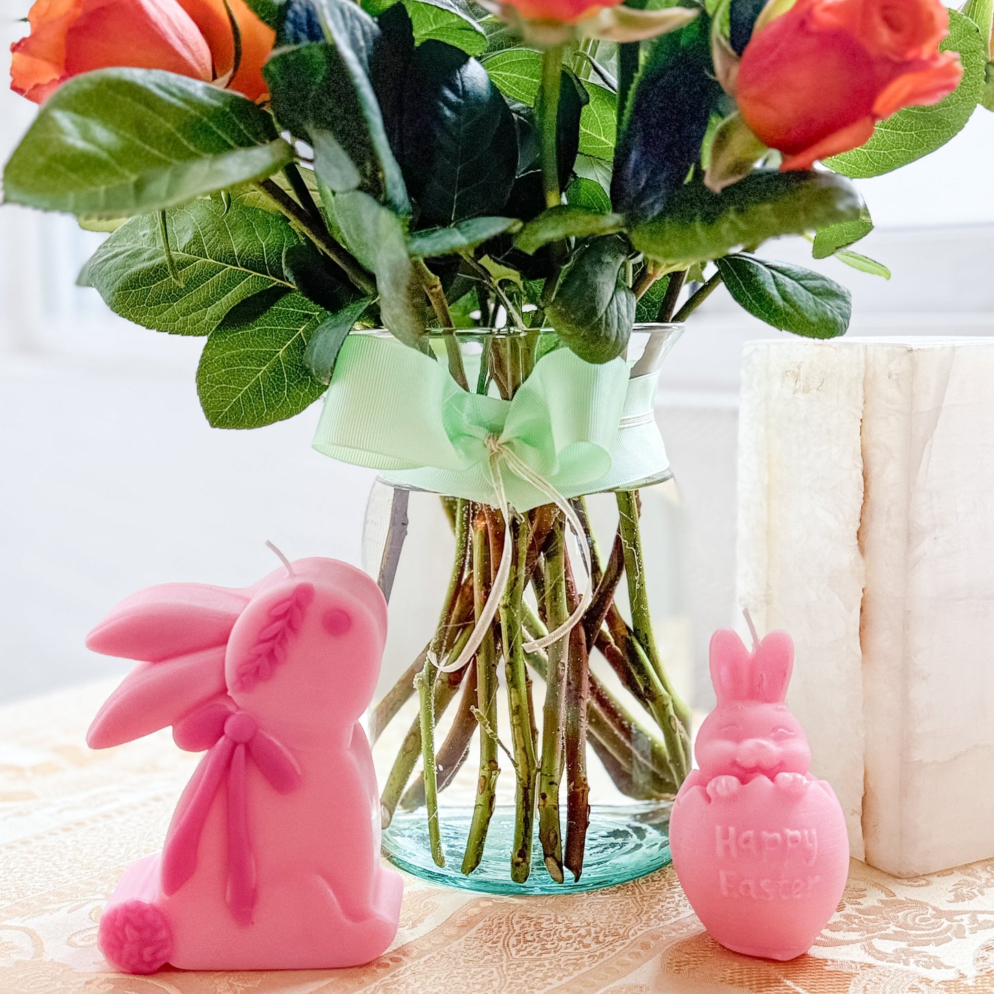 Vela Conejo XL Decorativa | Aroma a Peonías | Spring Glow 2026