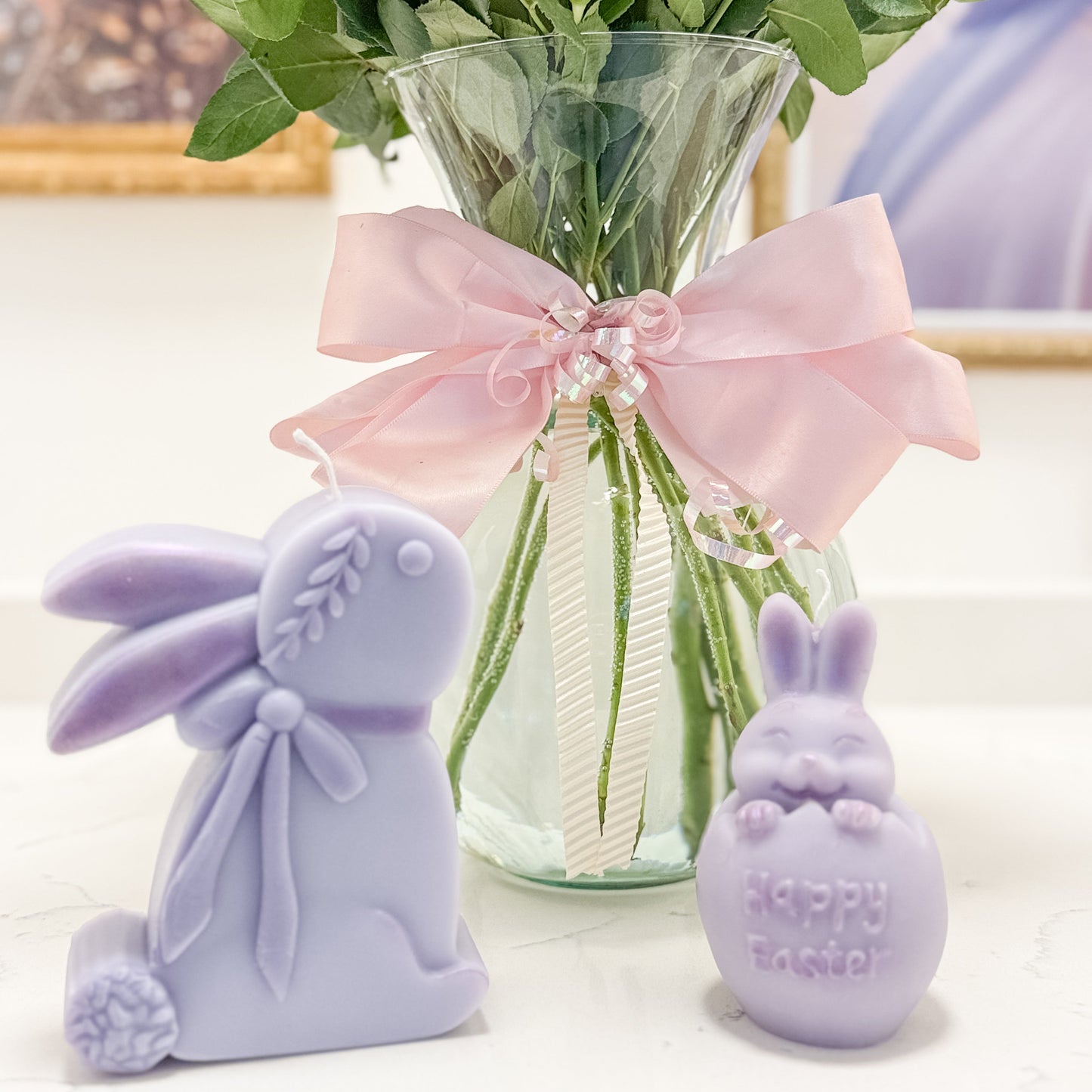 Vela Conejo XL Decorativa | Aroma a Peonías | Spring Glow 2026