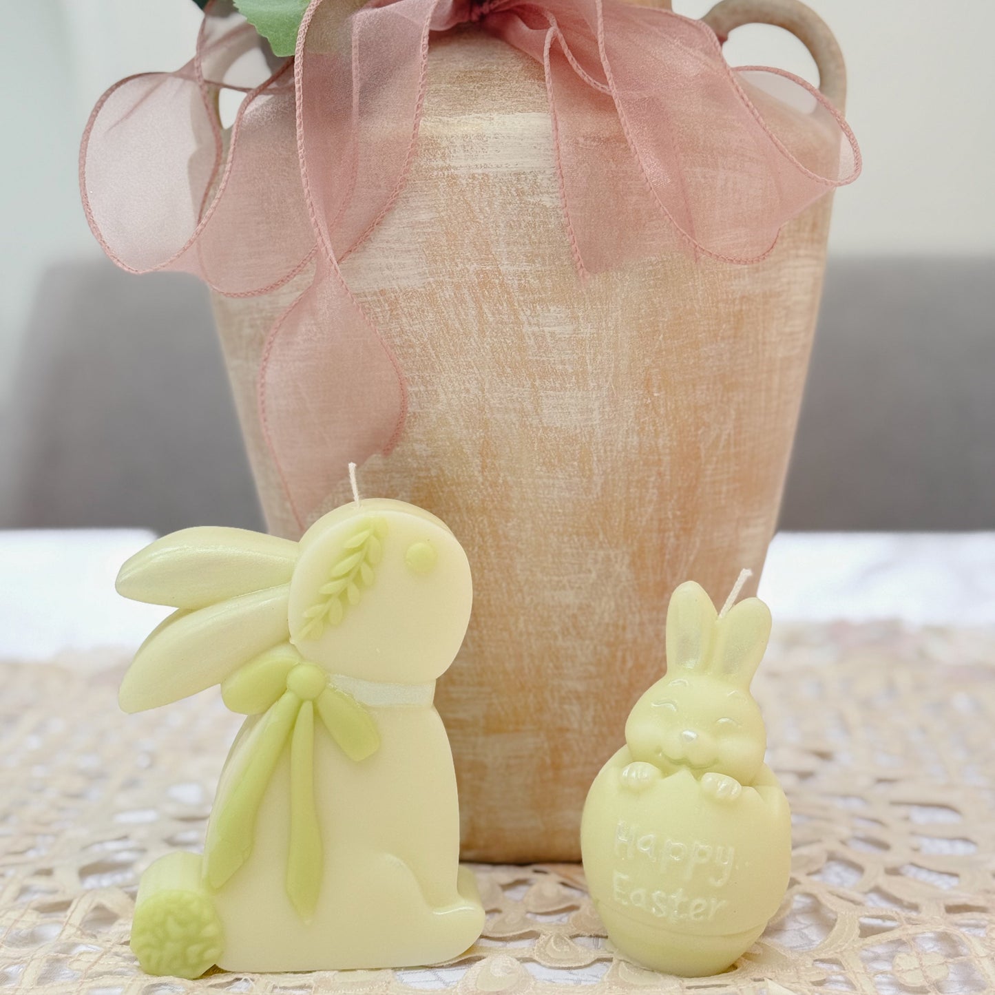 Vela Conejo XL Decorativa | Aroma a Peonías | Spring Glow 2026