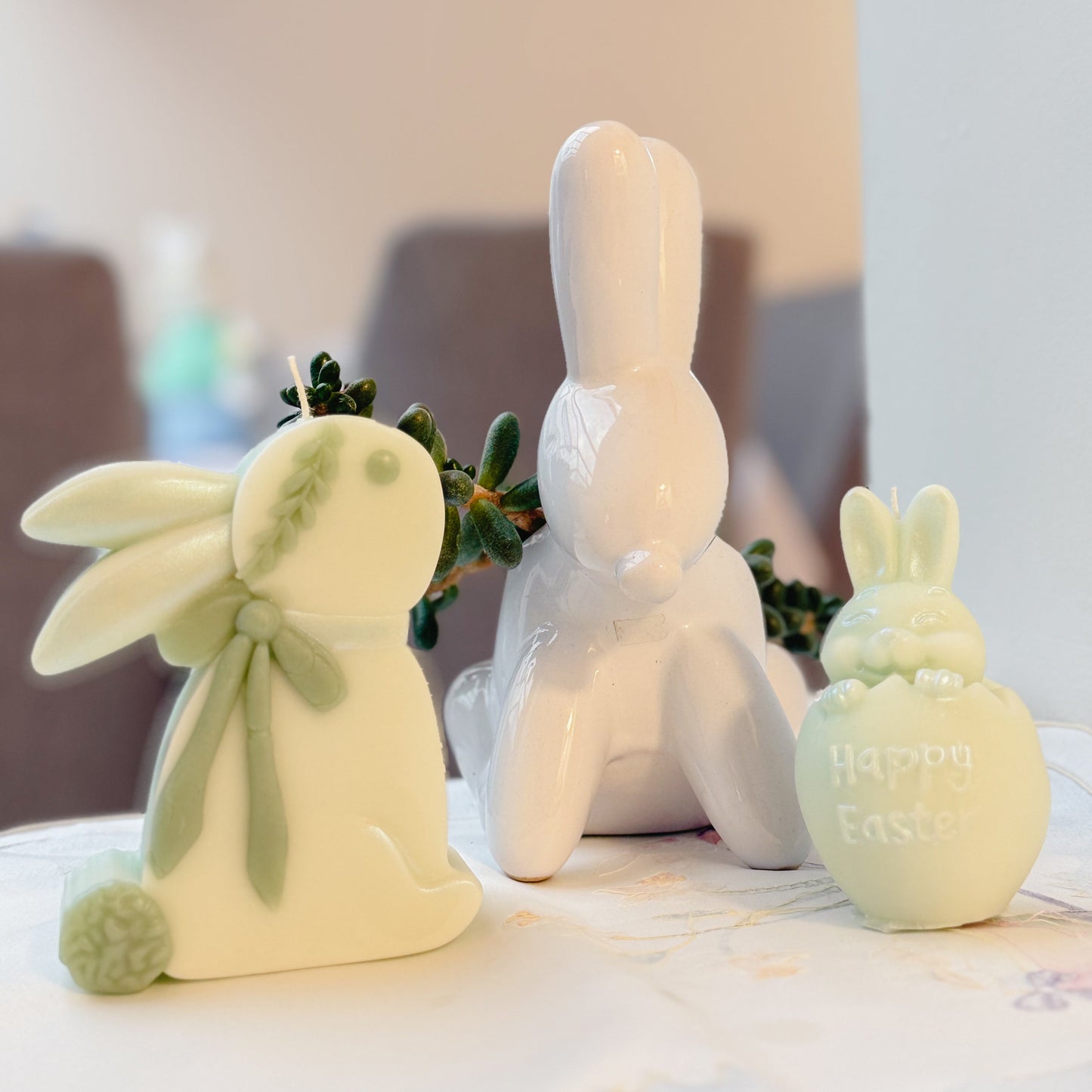 Vela Conejo XL Decorativa | Aroma a Peonías | Spring Glow 2026