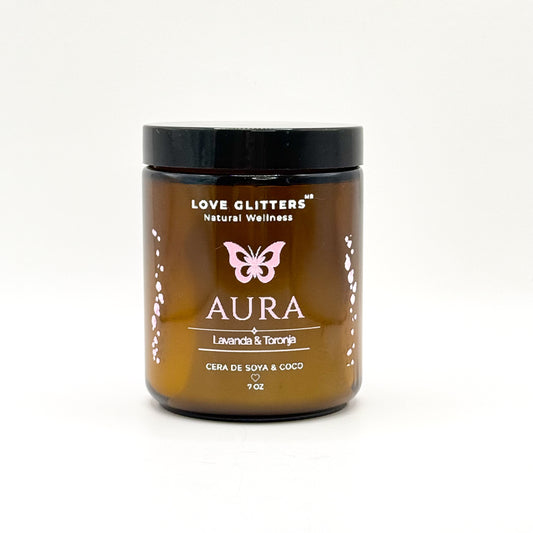 Vela Aromática Aura | Lavanda & Toronja | 7 oz