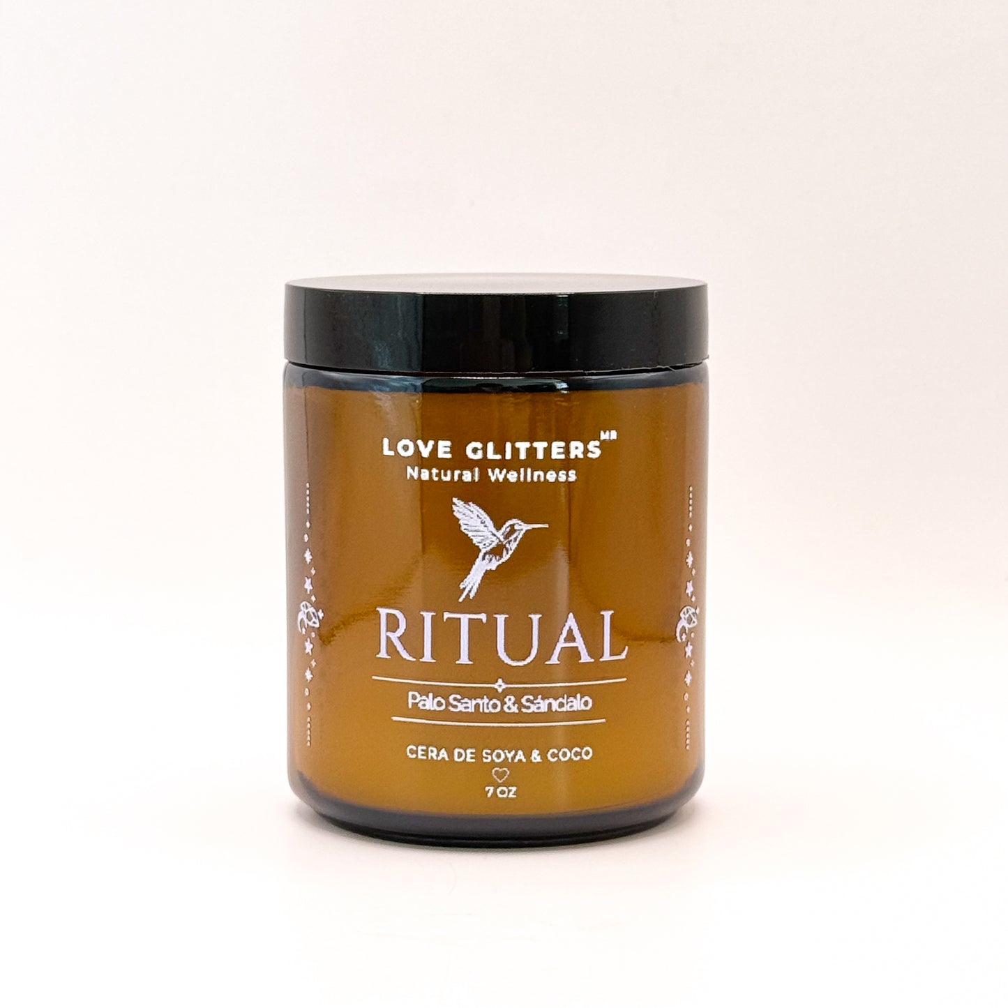 Vela Aromática Ritual | Palo Santo & Sándalo | 7 oz